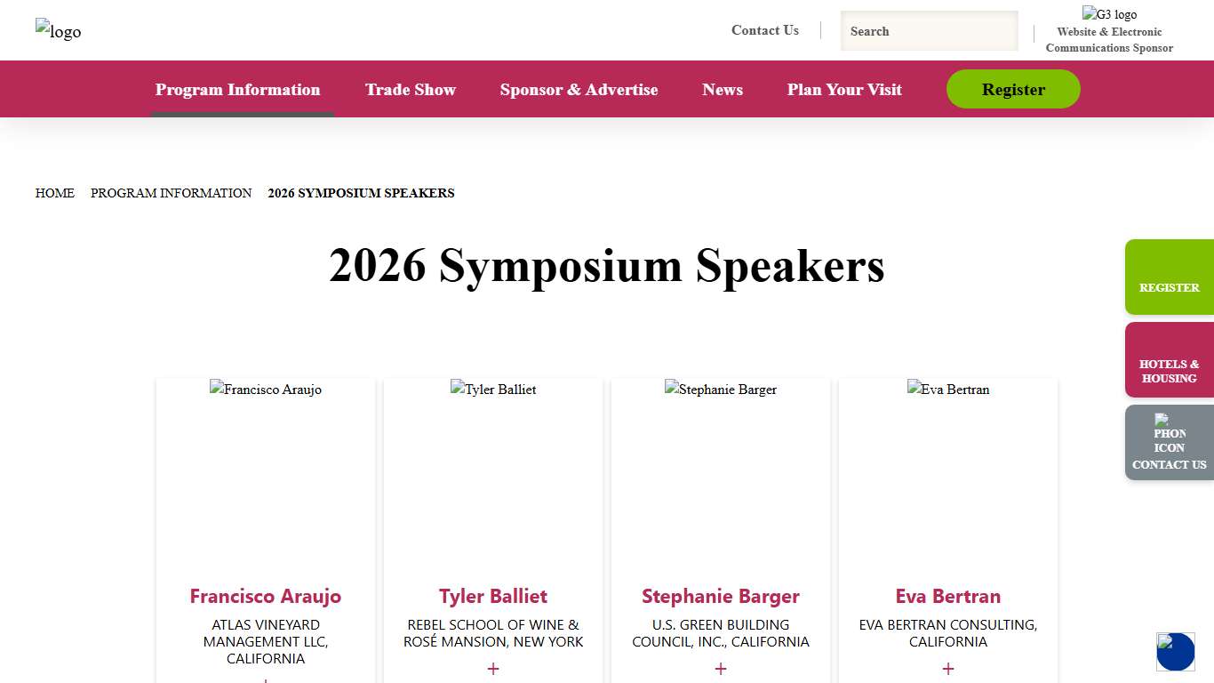 2026 Symposium Speakers - Unified Wine & Grape Symposium